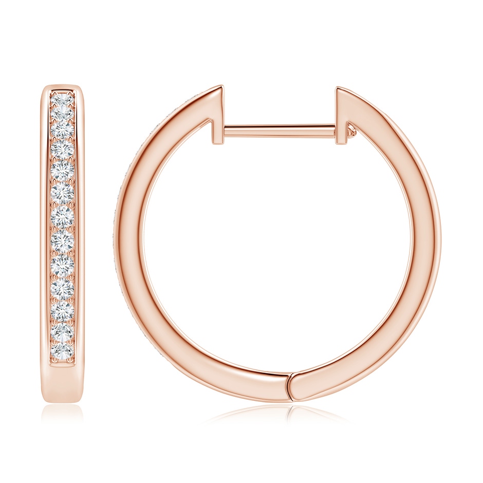 1.65mm GVS2 Pave-Set Diamond Hinged Hoop Earrings in 18K Rose Gold side 199