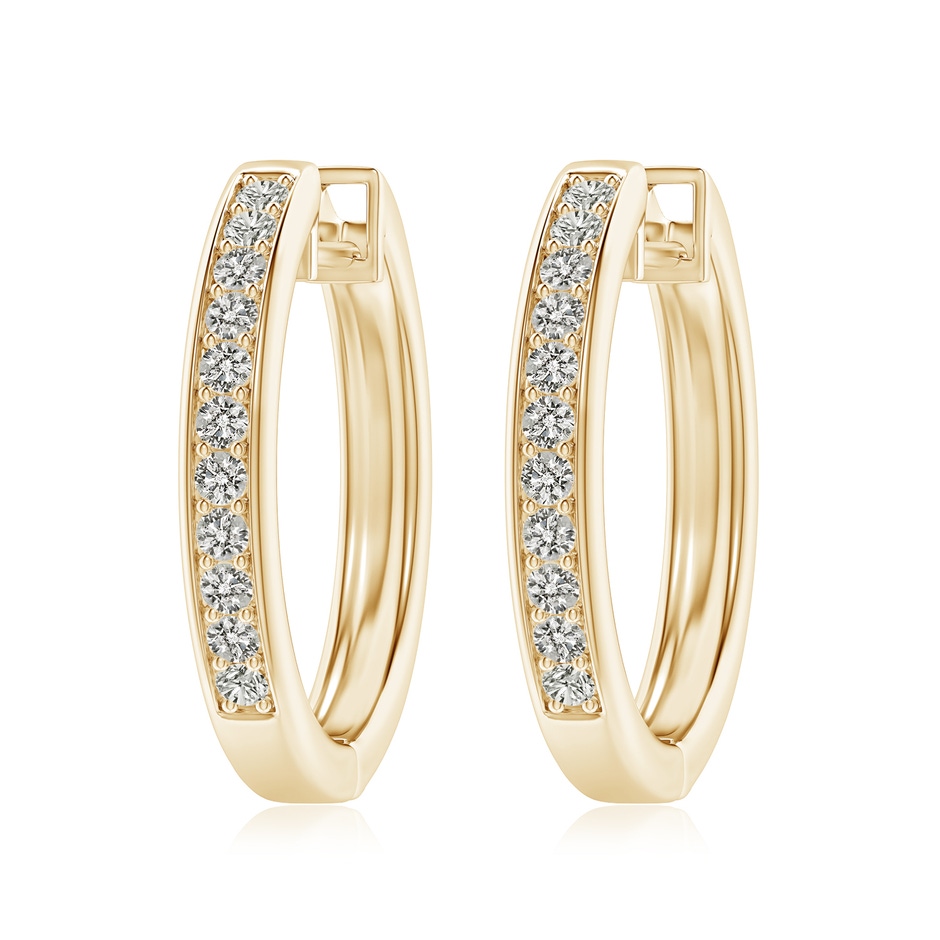 2mm KI3 Pave-Set Diamond Hinged Hoop Earrings in 18K Yellow Gold 