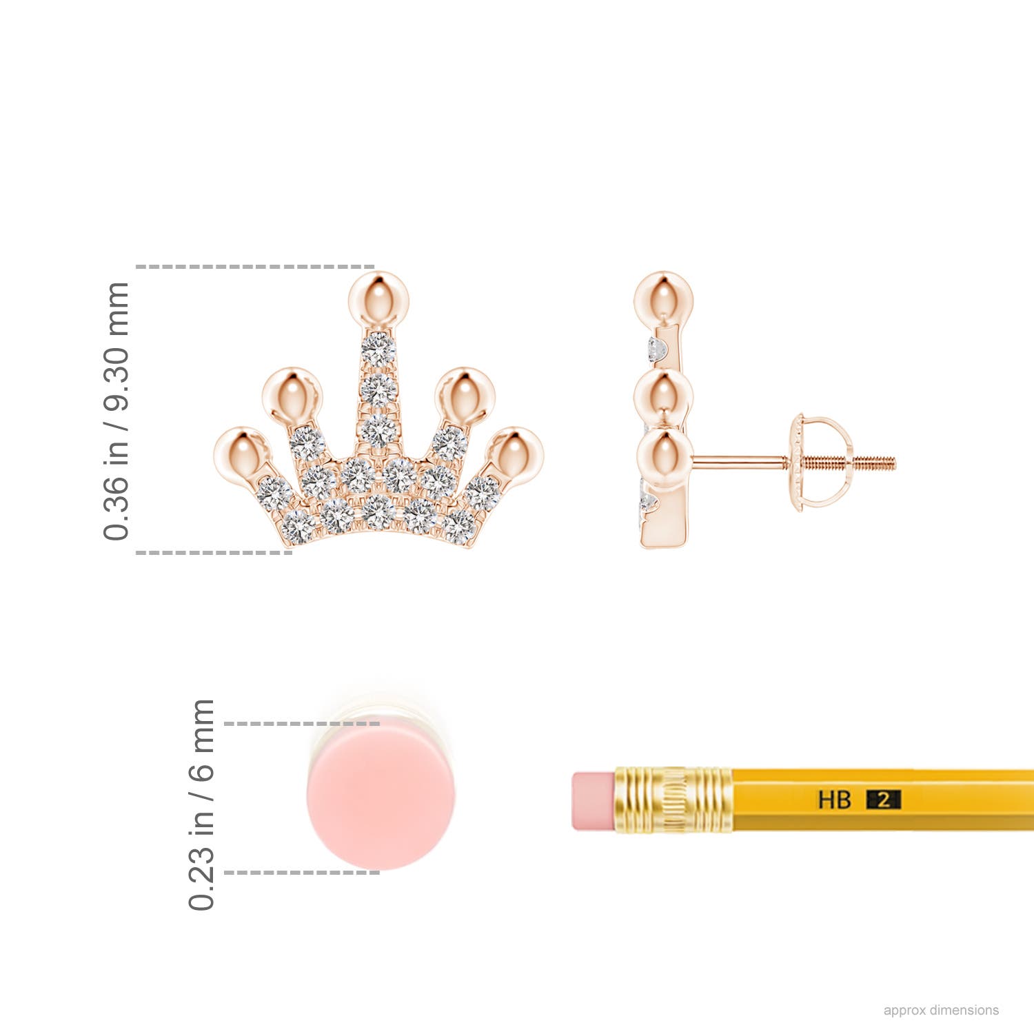 I-J, I1-I2 / 0.19 CT / 14 KT Rose Gold