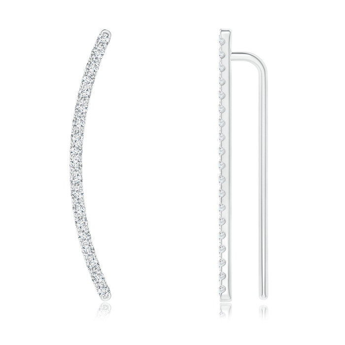 0.9mm GVS2 pave-Set Diamond Linear Ear Climber in White Gold 