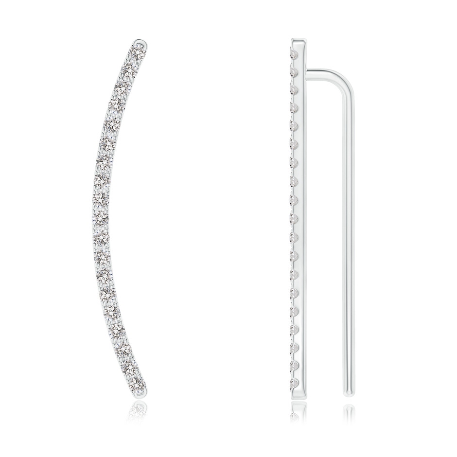 0.9mm IJI1I2 Pave-Set Diamond Linear Ear Climber in 9K White Gold 