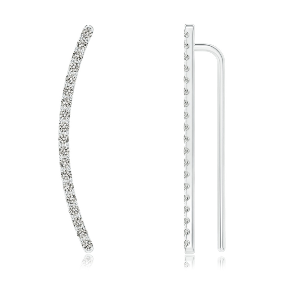 0.9mm KI3 Pave-Set Diamond Linear Ear Climber in White Gold 
