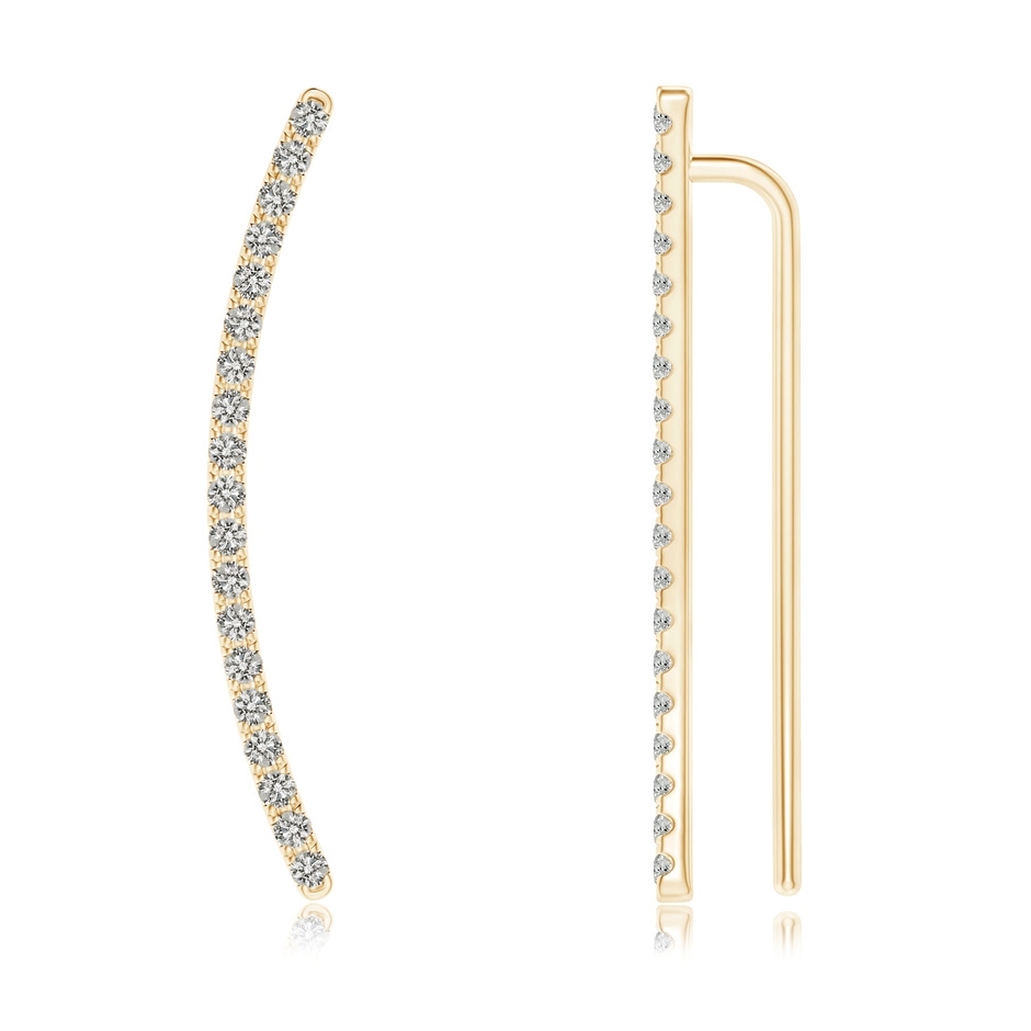 0.9mm KI3 Pave-Set Diamond Linear Ear Climber in Yellow Gold 