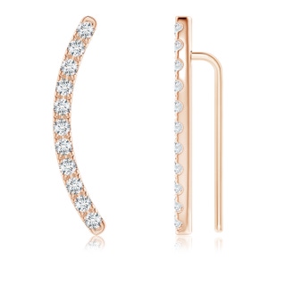 2.2mm GVS2 Pave-Set Diamond Linear Ear Climber in 18K Rose Gold