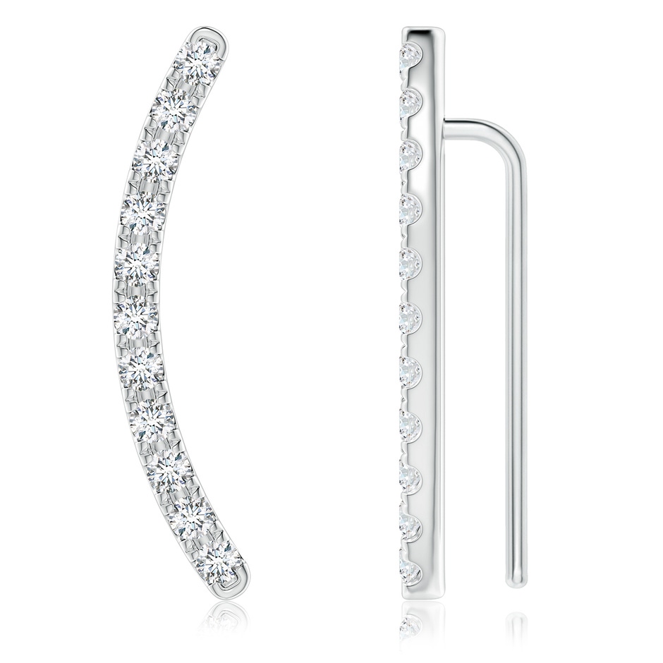 2.5mm GVS2 Pave-Set Diamond Linear Ear Climber in White Gold 