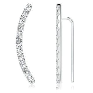 2.5mm HSI2 pave-Set Diamond Linear Ear Climber in White Gold