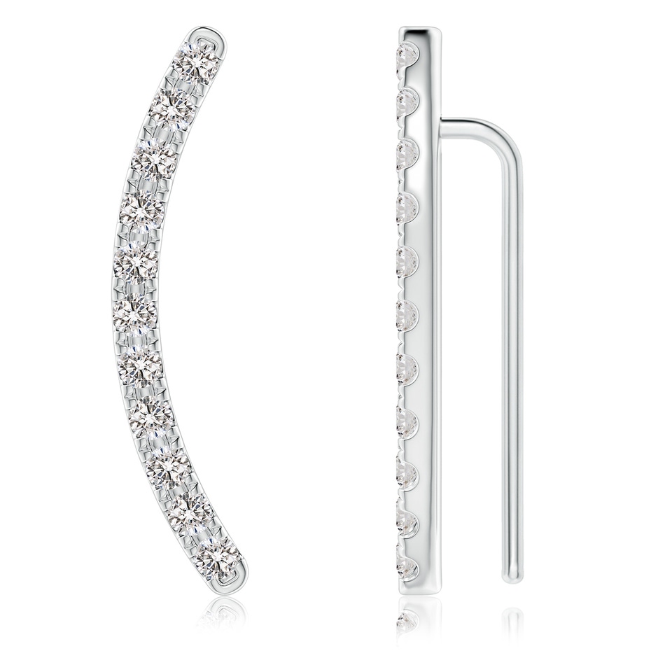 2.5mm IJI1I2 Pave-Set Diamond Linear Ear Climber in 18K White Gold 