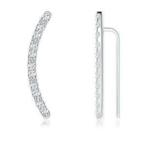 2mm GVS2 pave-Set Diamond Linear Ear Climber in White Gold