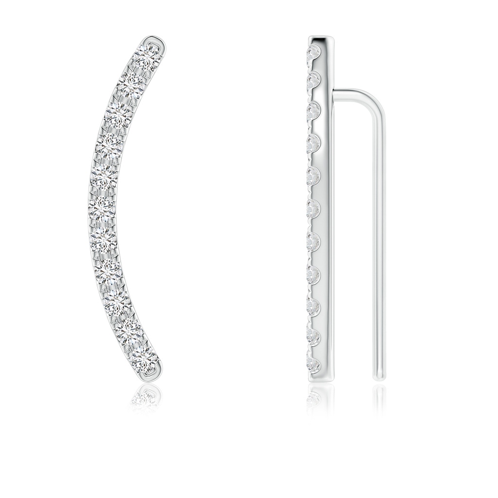 2mm HSI2 Pave-Set Diamond Linear Ear Climber in White Gold