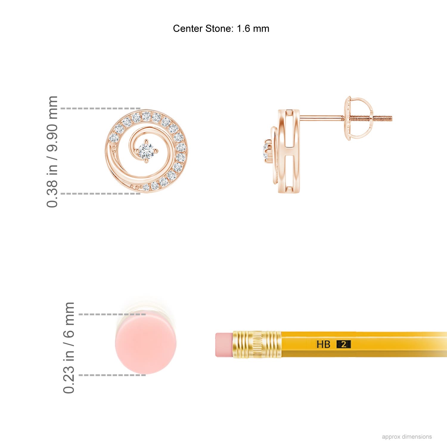 G, VS2 / 0.19 CT / 14 KT Rose Gold