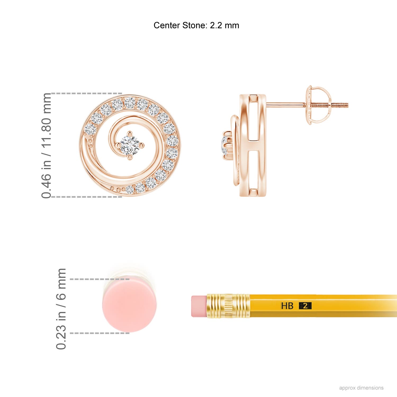 H, SI2 / 0.33 CT / 14 KT Rose Gold