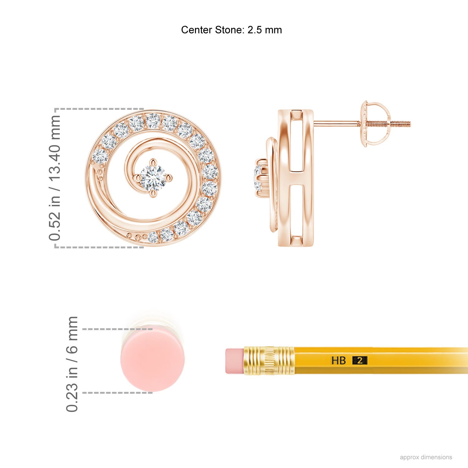 G, VS2 / 0.5 CT / 14 KT Rose Gold