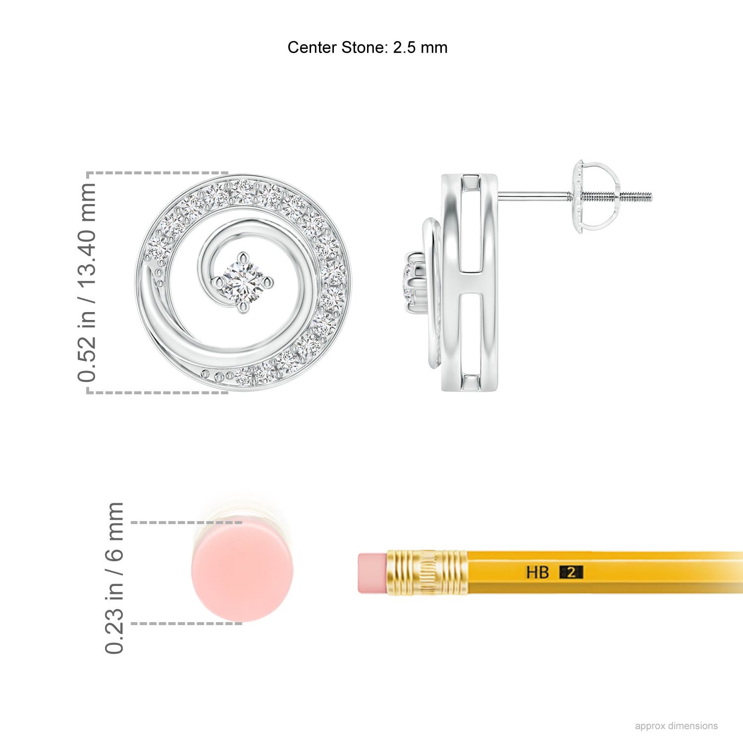 H, SI2 / 0.5 CT / 14 KT White Gold