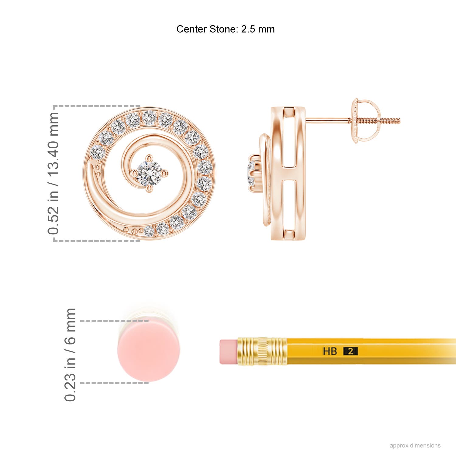 I-J, I1-I2 / 0.5 CT / 14 KT Rose Gold