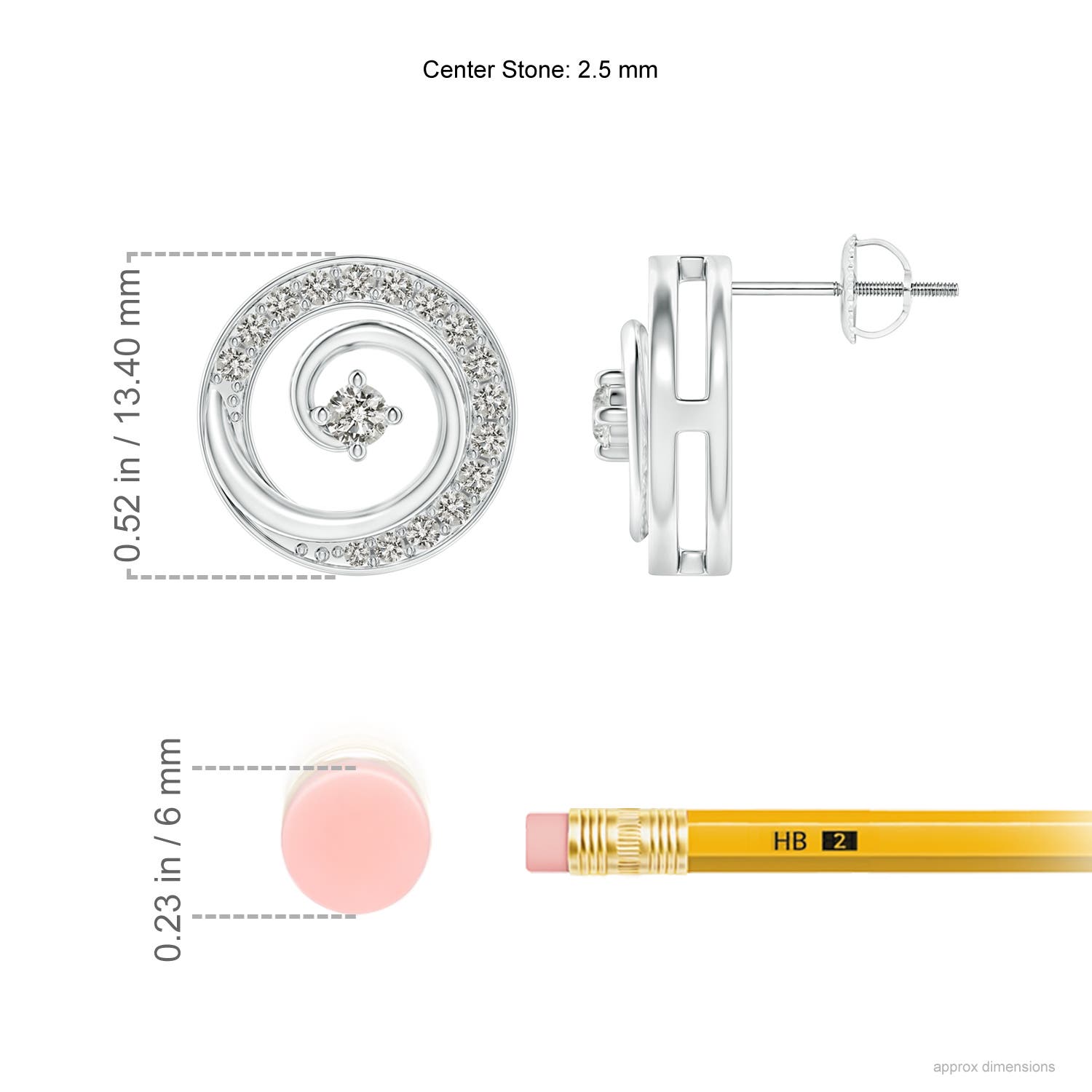 K, I3 / 0.5 CT / 14 KT White Gold