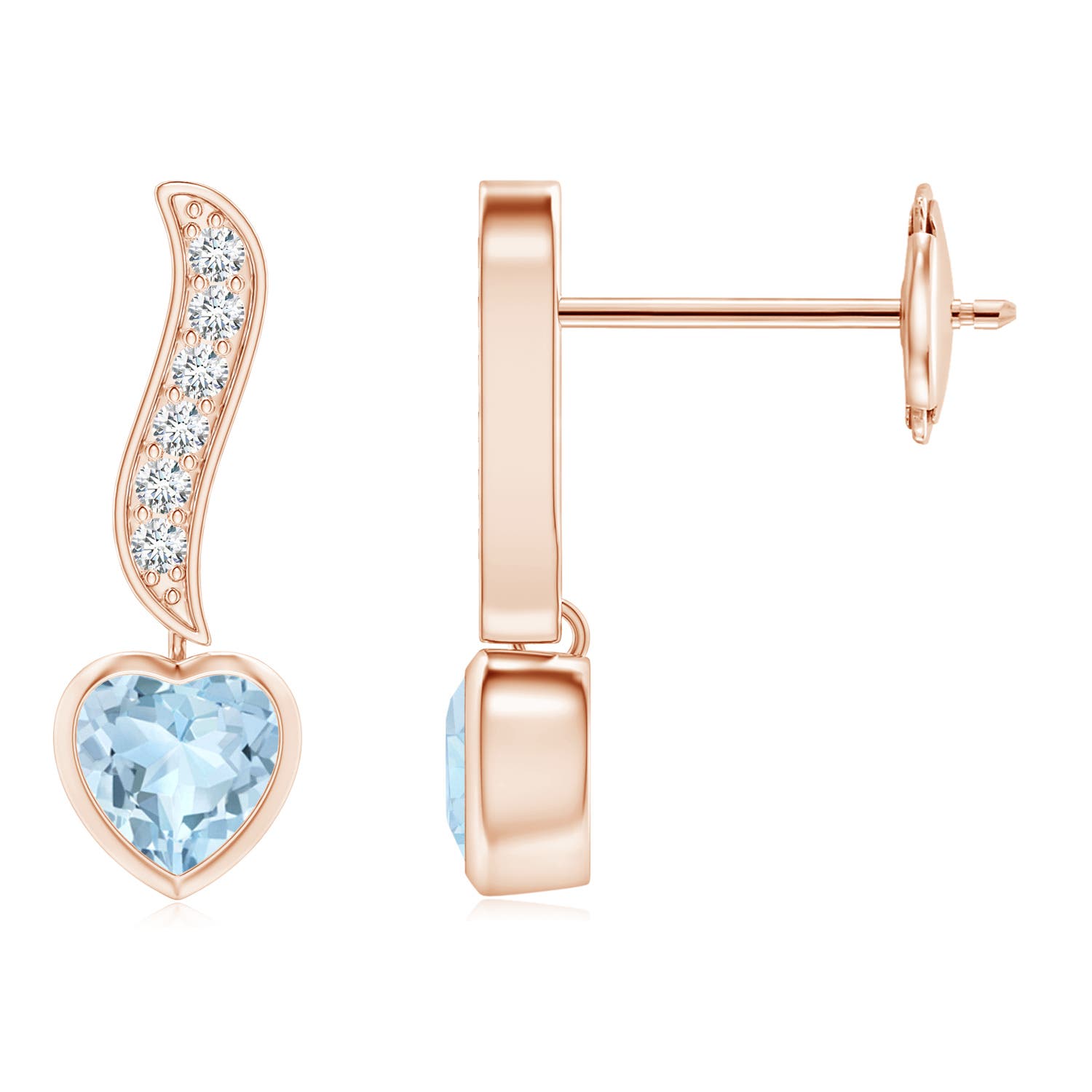 AA - Aquamarine / 0.46 CT / 14 KT Rose Gold