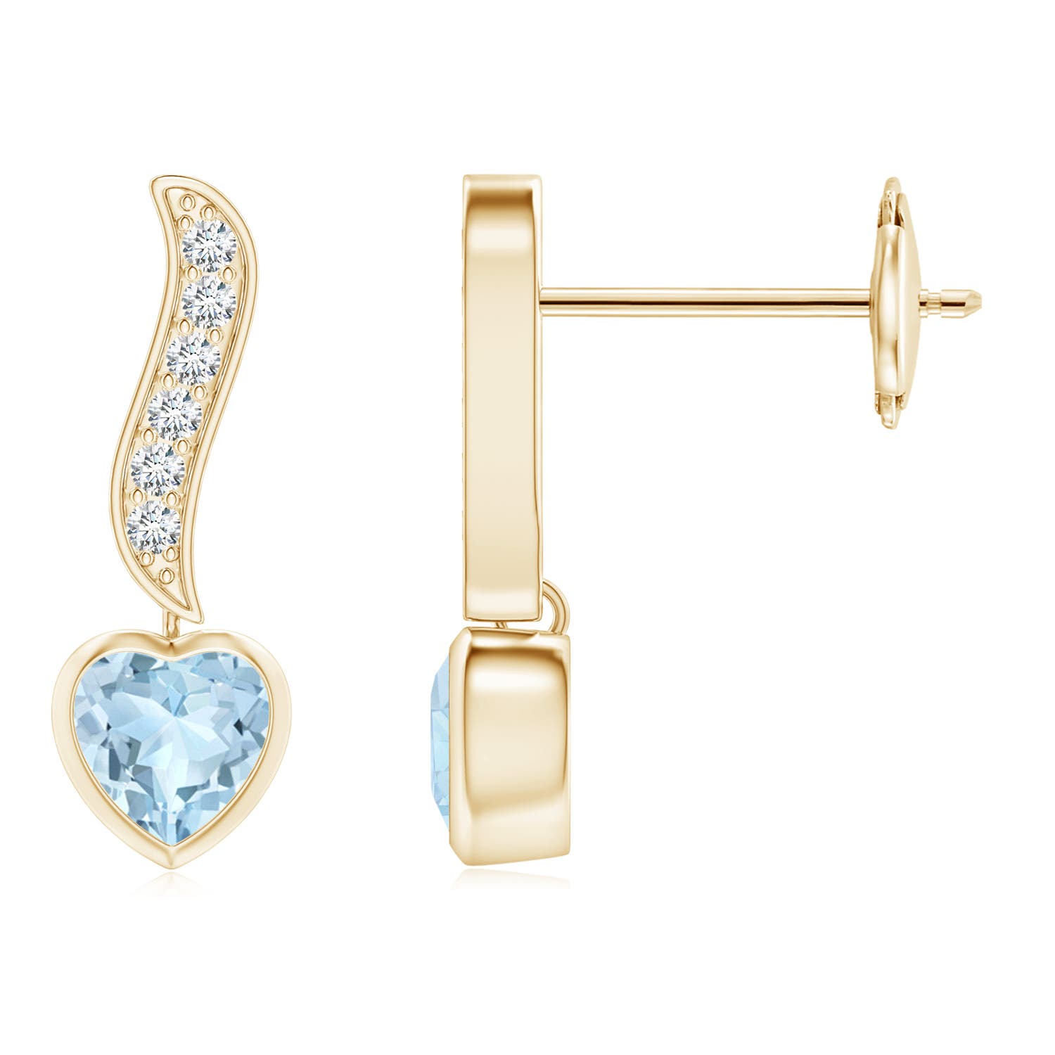 AA - Aquamarine / 0.46 CT / 14 KT Yellow Gold