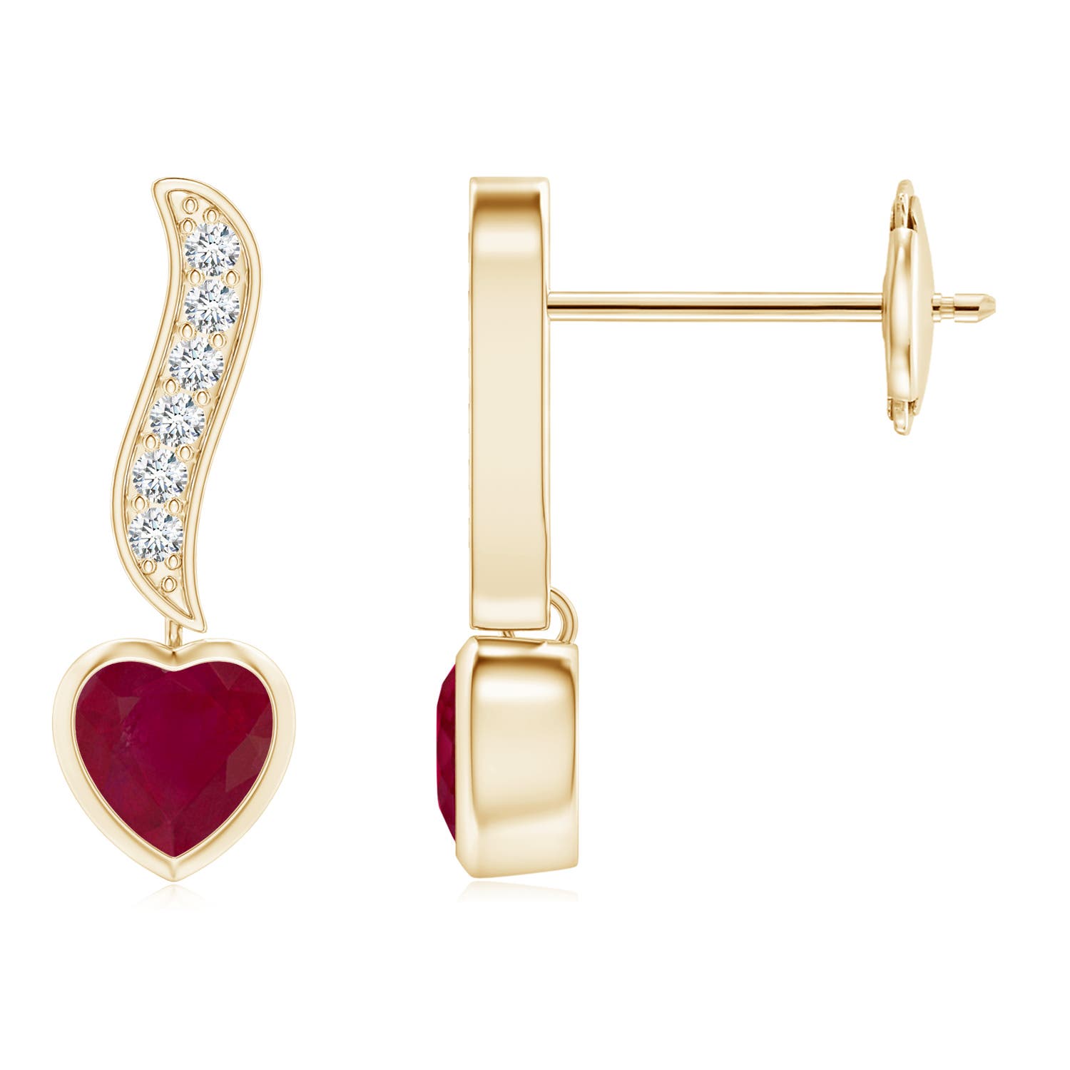 A - Ruby / 0.66 CT / 14 KT Yellow Gold