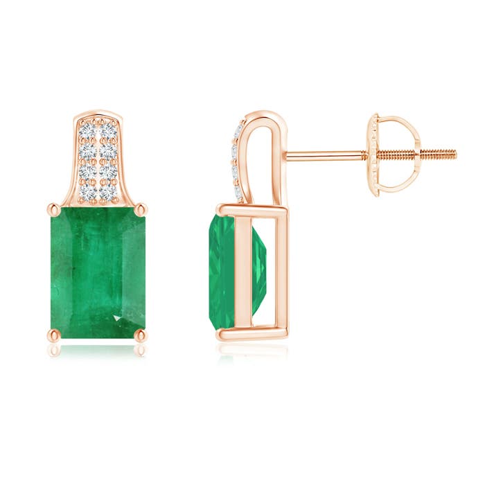 A - Emerald / 2.08 CT / 14 KT Rose Gold