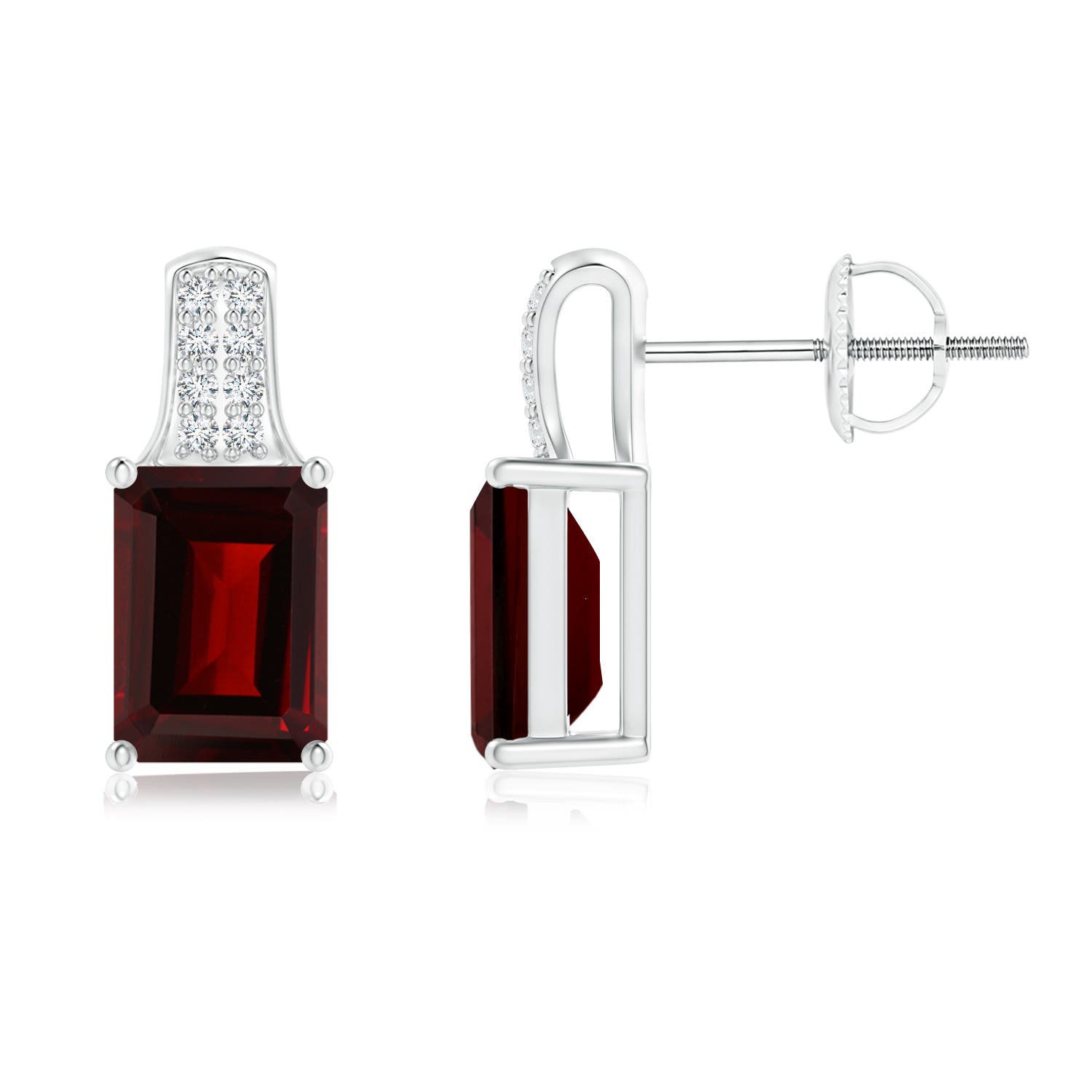 AA - Garnet / 2.48 CT / 14 KT White Gold