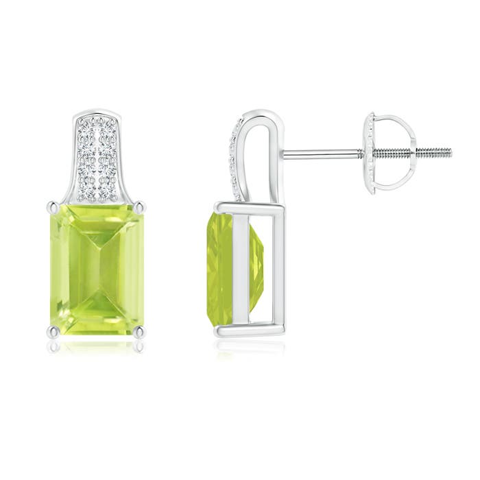 A - Peridot / 2.08 CT / 14 KT White Gold