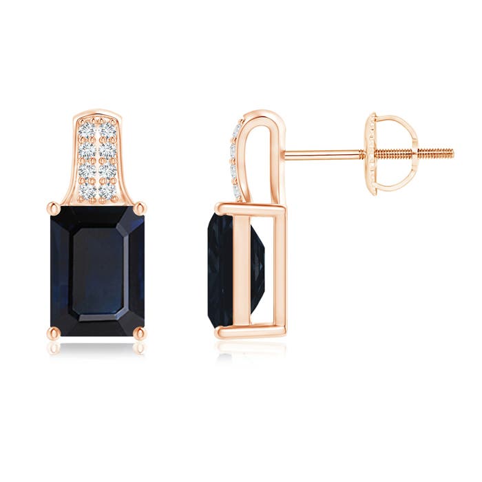 A - Blue Sapphire / 2.18 CT / 14 KT Rose Gold