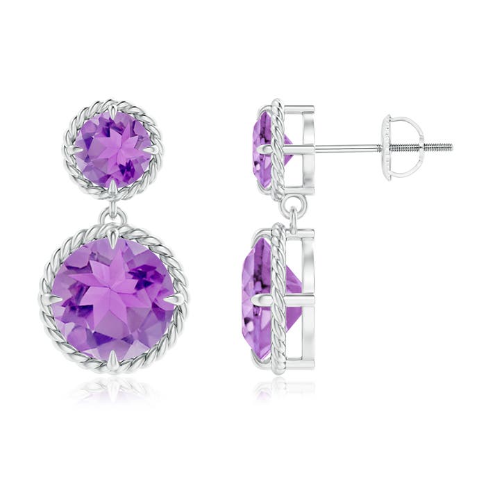 A - Amethyst / 4.3 CT / 14 KT White Gold