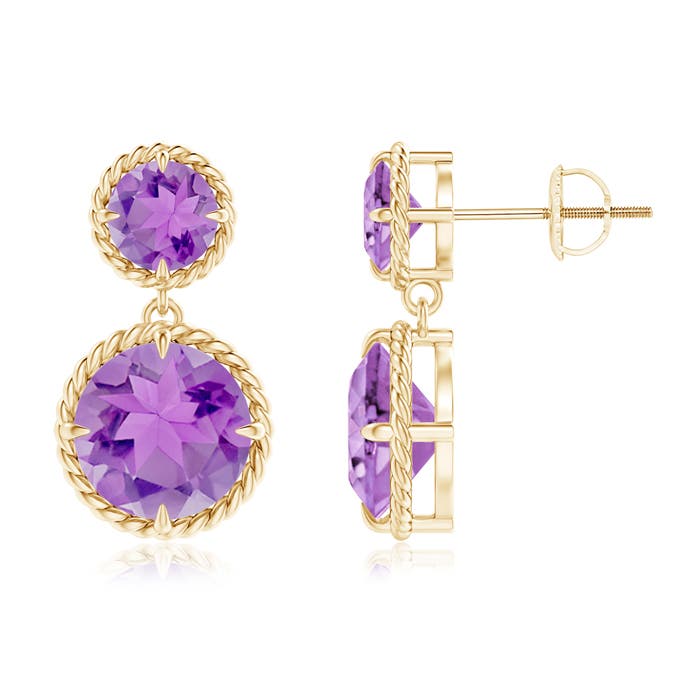 A - Amethyst / 4.3 CT / 14 KT Yellow Gold