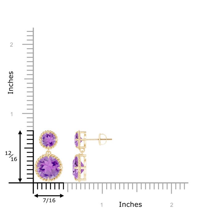 A - Amethyst / 4.3 CT / 14 KT Yellow Gold