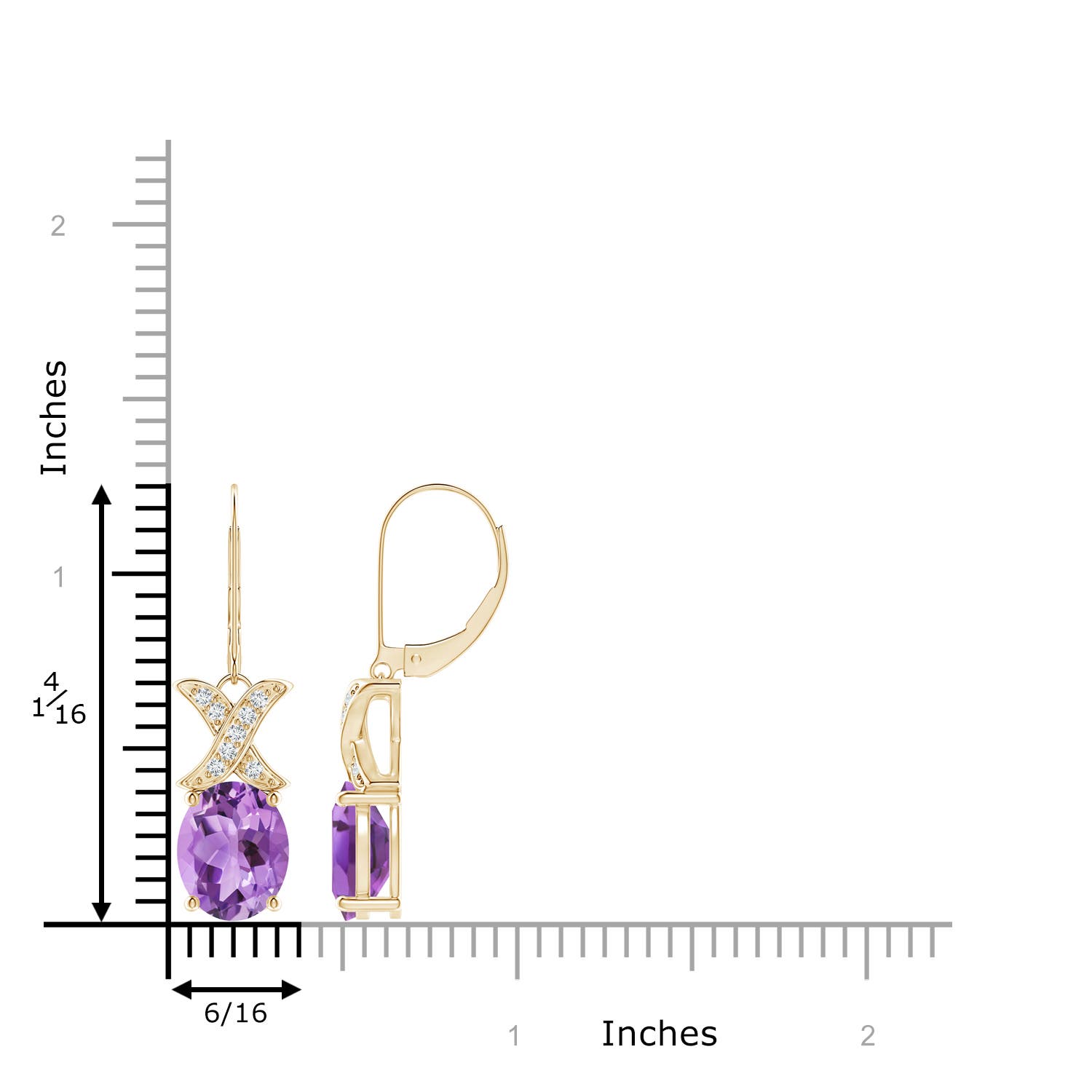A - Amethyst / 4.69 CT / 14 KT Yellow Gold