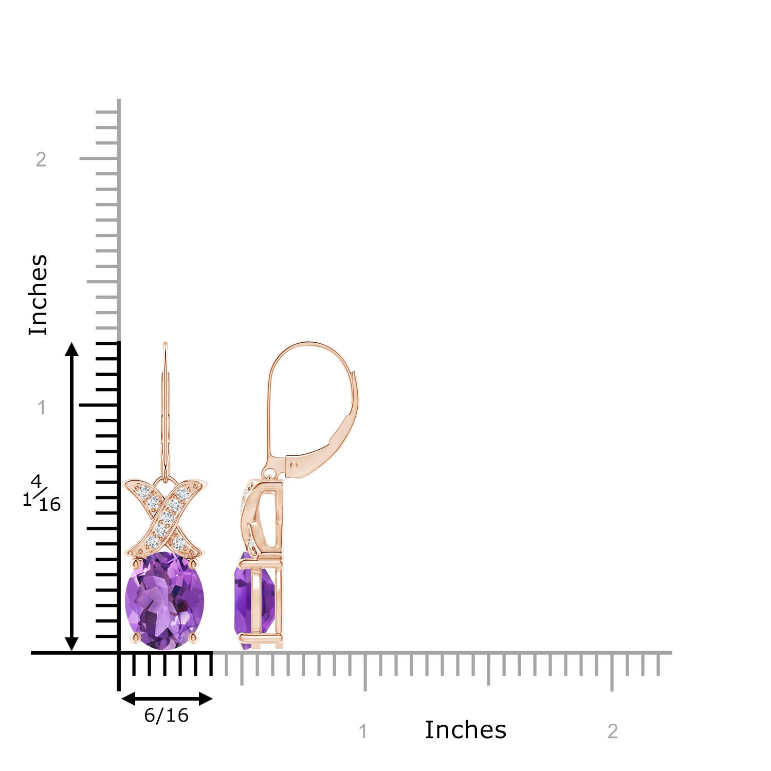 AA - Amethyst / 4.69 CT / 14 KT Rose Gold