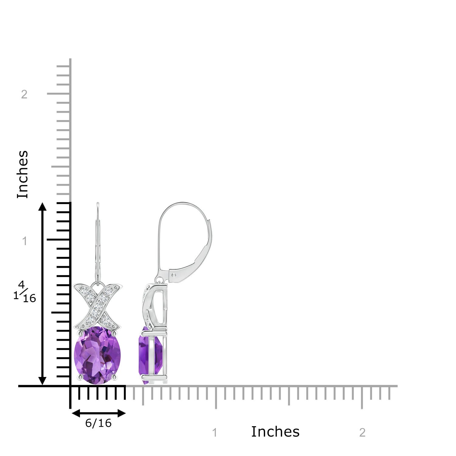 AA - Amethyst / 4.69 CT / 14 KT White Gold