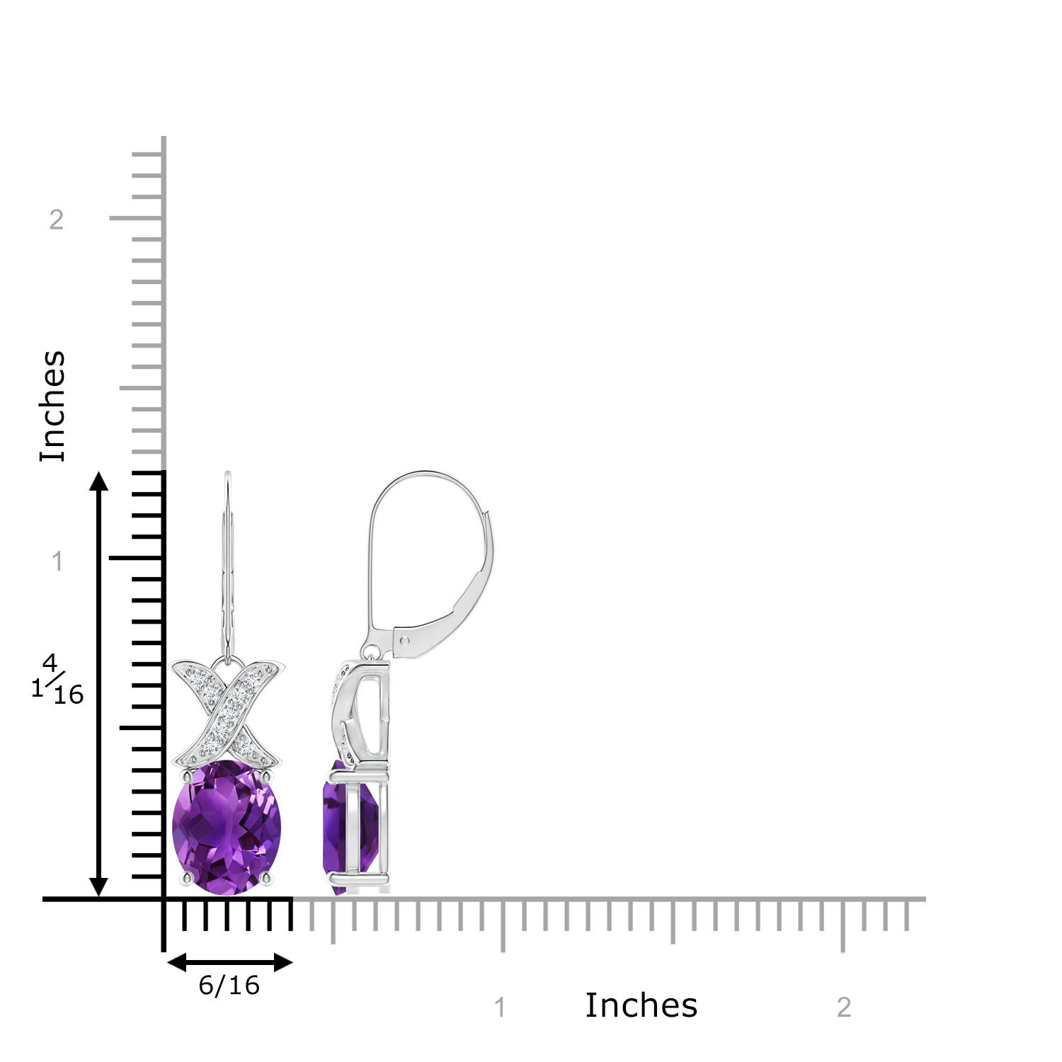 AAAA - Amethyst / 4.69 CT / 14 KT White Gold