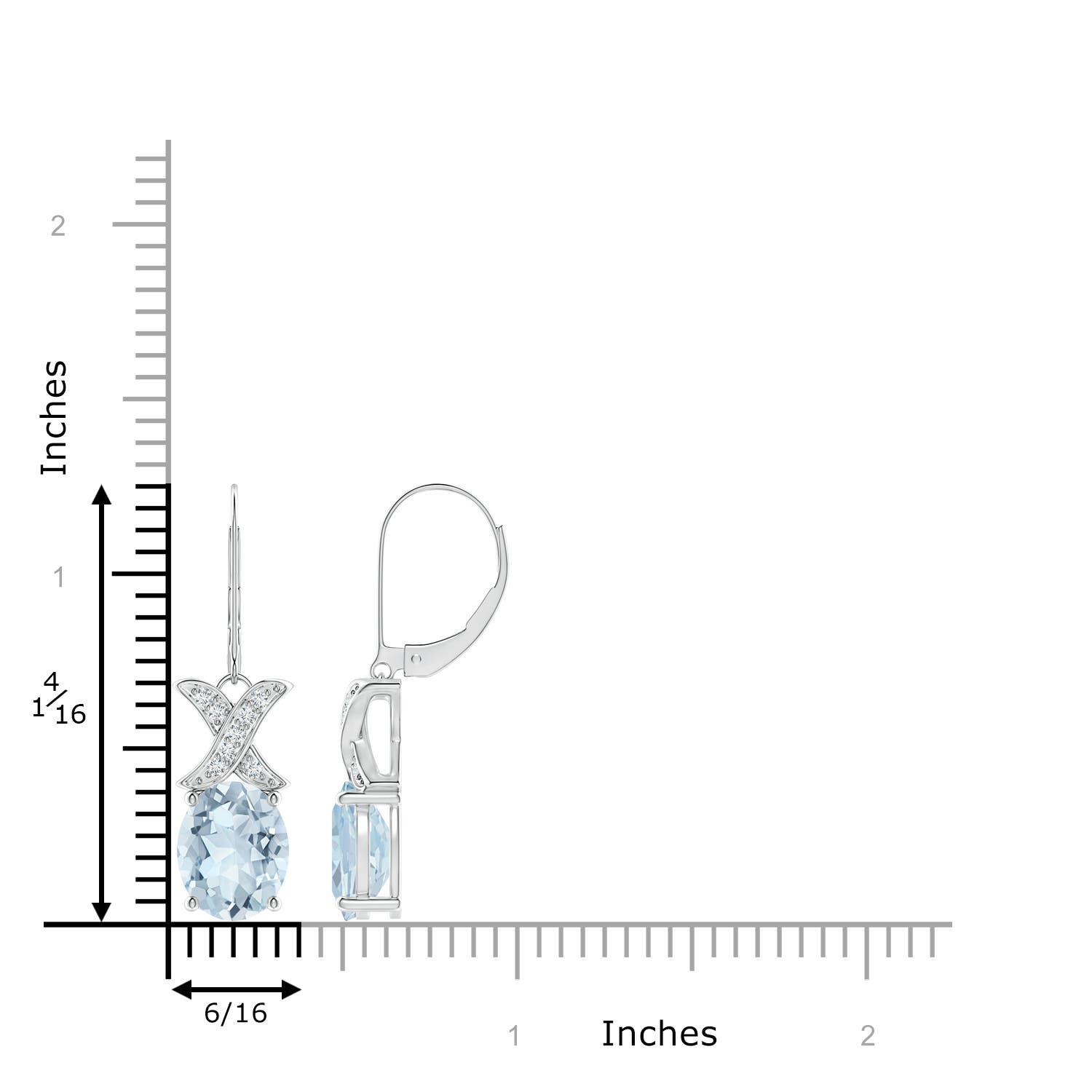 A - Aquamarine / 4.53 CT / 14 KT White Gold