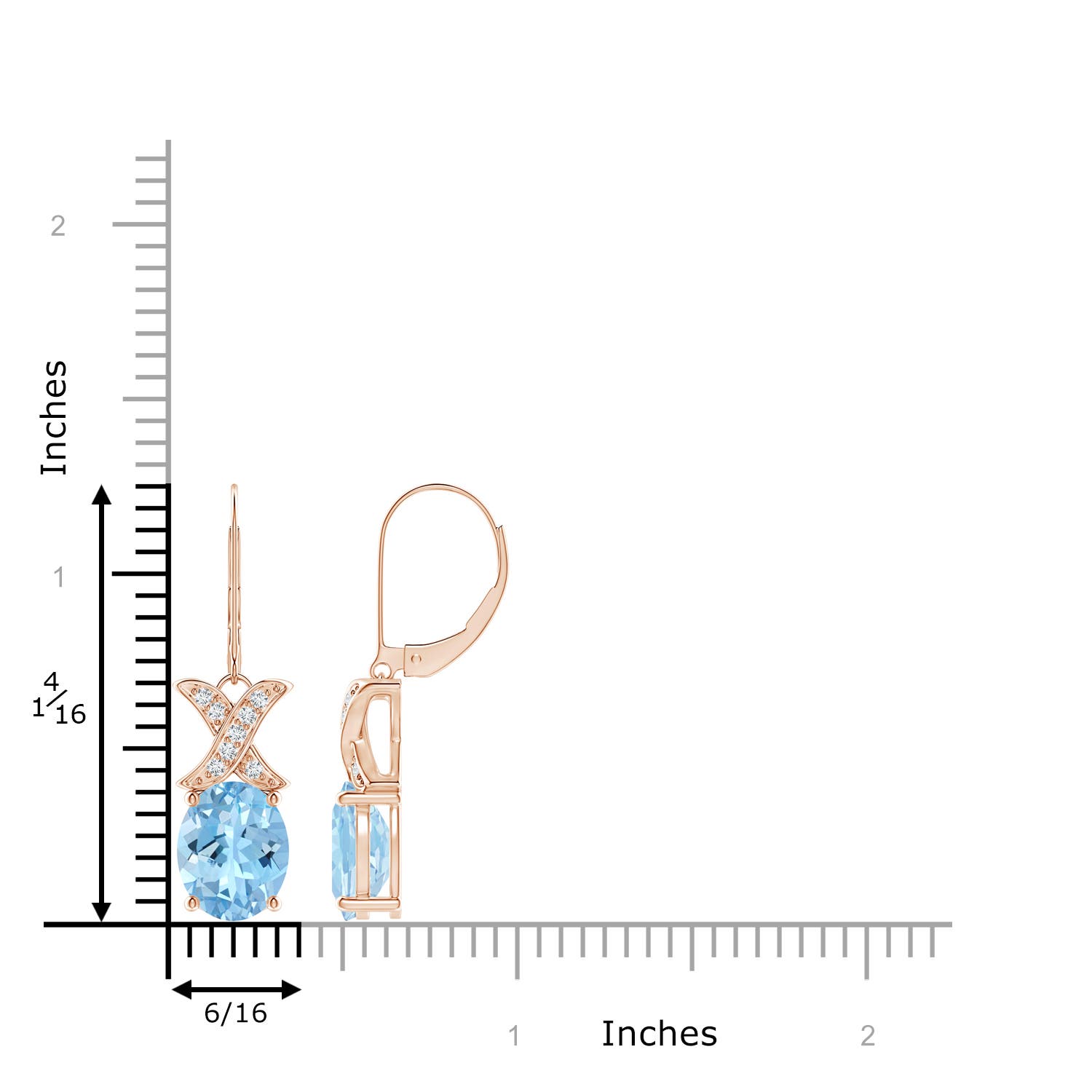 AAAA - Aquamarine / 4.53 CT / 14 KT Rose Gold