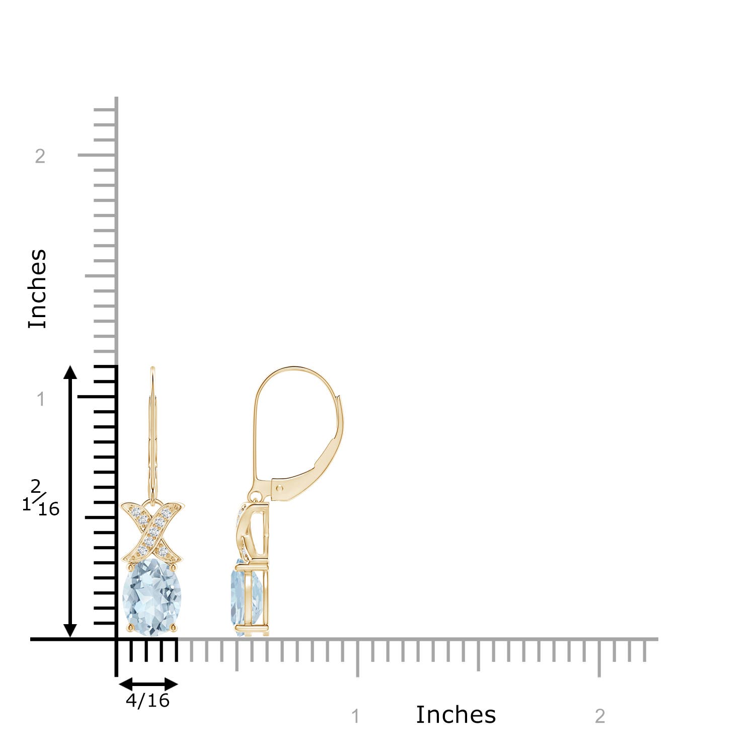 A - Aquamarine / 2.08 CT / 14 KT Yellow Gold