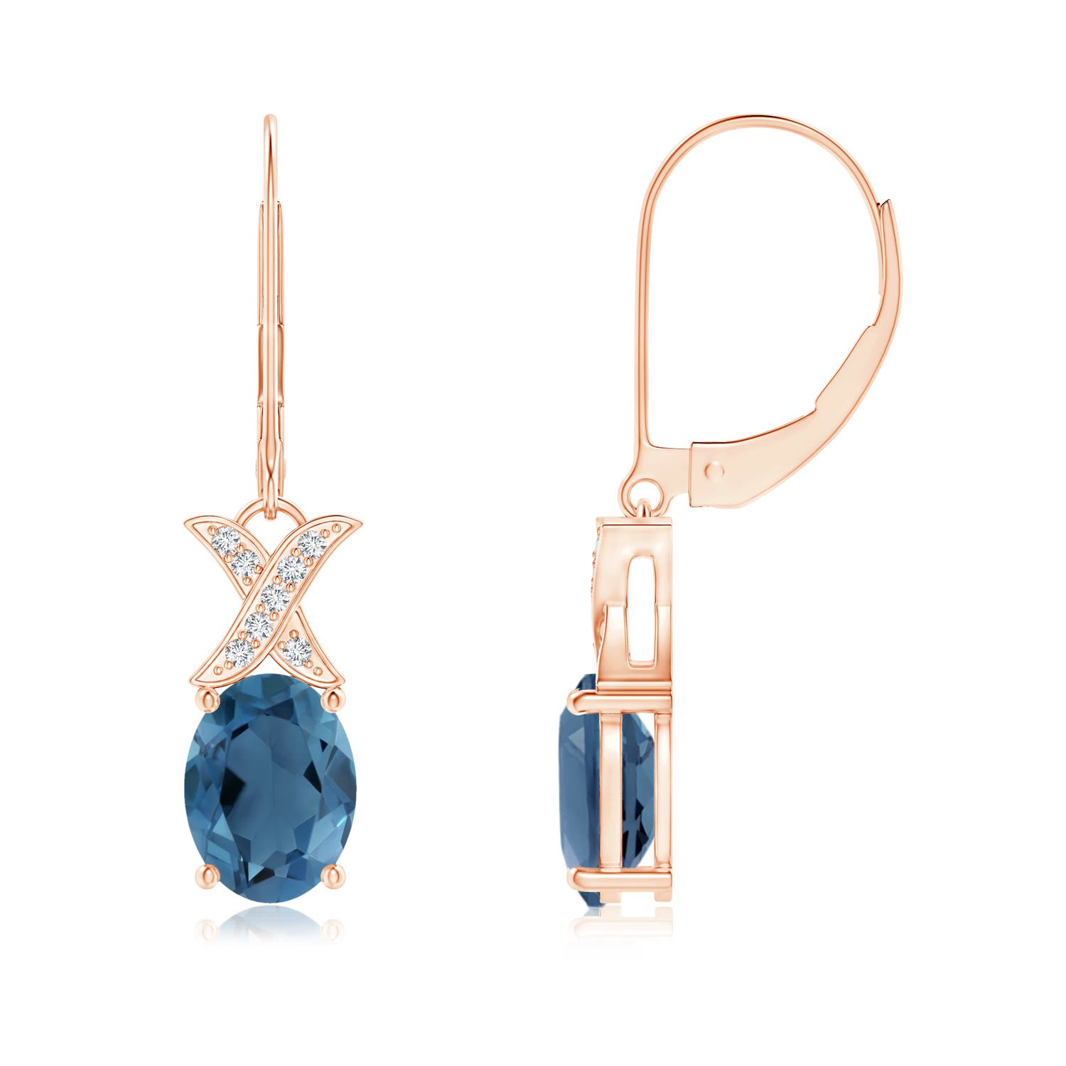 A - London Blue Topaz / 3.08 CT / 14 KT Rose Gold