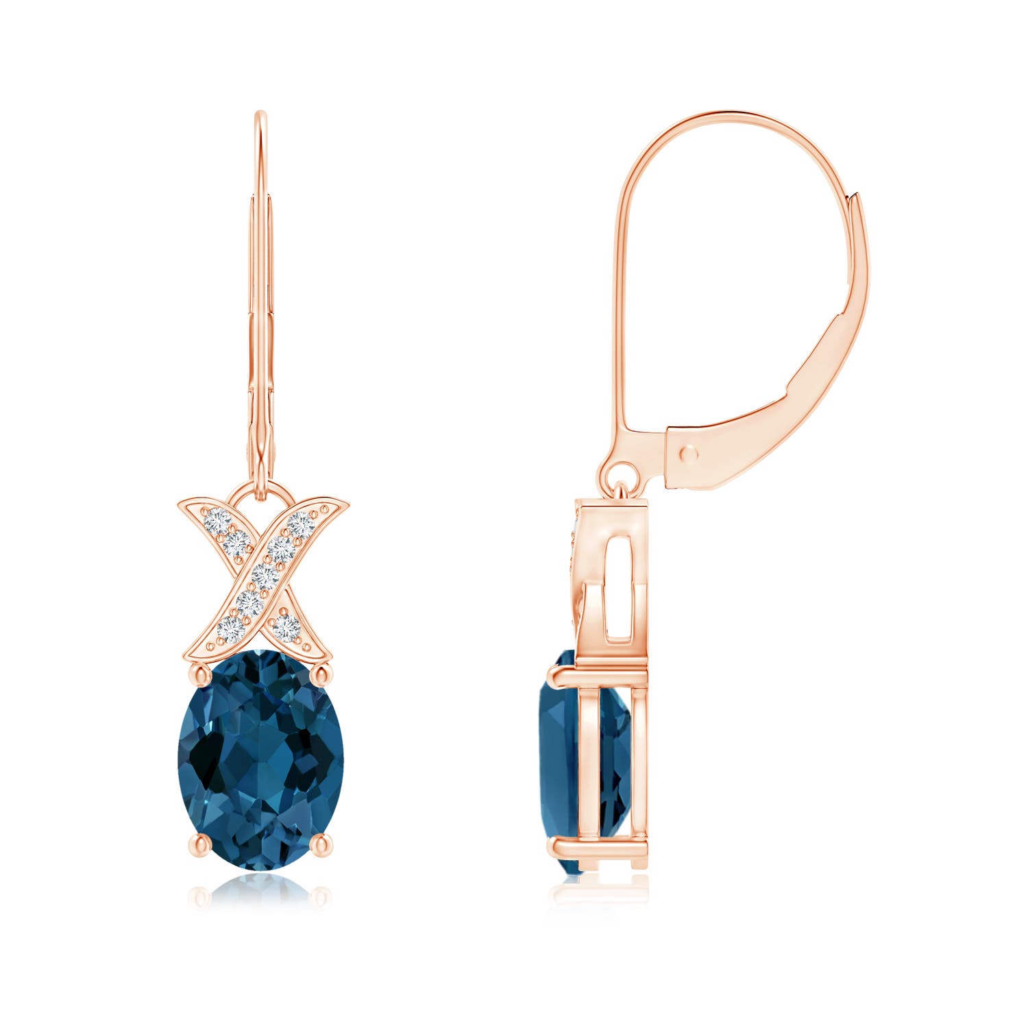 AAA - London Blue Topaz / 3.08 CT / 14 KT Rose Gold