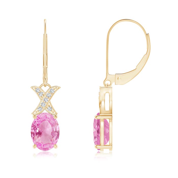 A - Pink Sapphire / 2.98 CT / 14 KT Yellow Gold