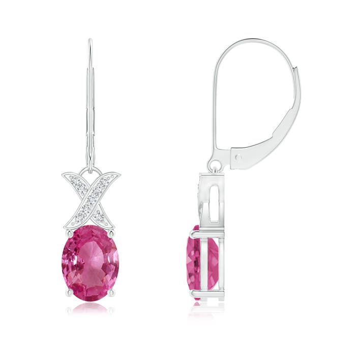 AAAA - Pink Sapphire / 2.98 CT / 14 KT White Gold