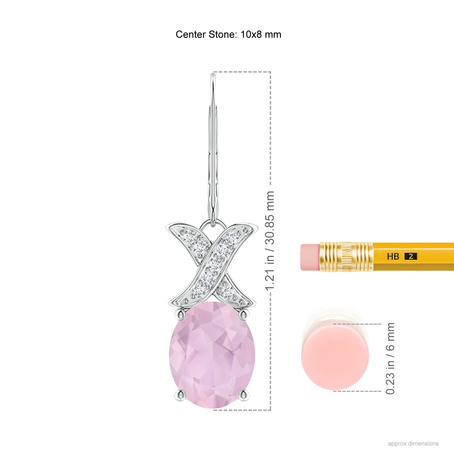 AAA - Rose Quartz / 4.53 CT / 14 KT White Gold