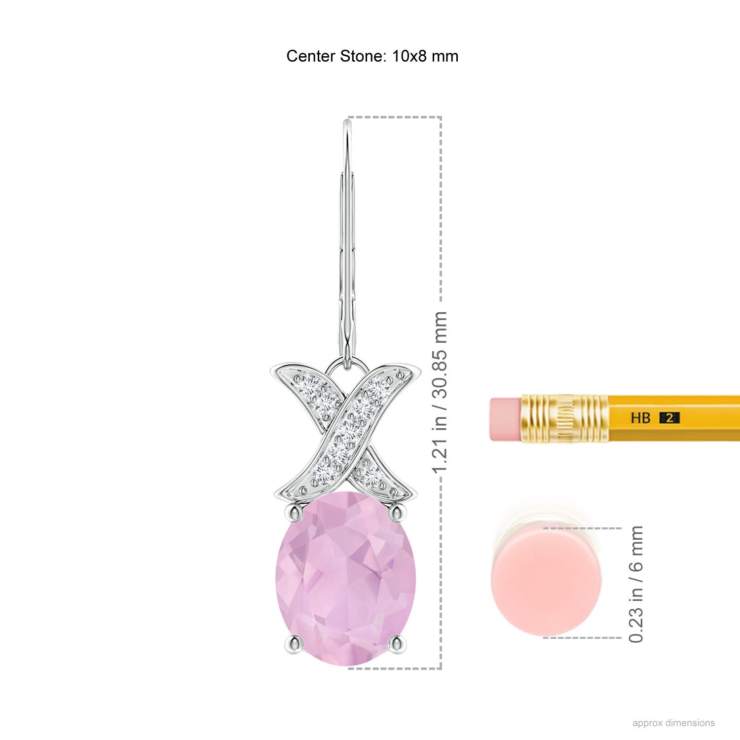 AAAA - Rose Quartz / 4.53 CT / 14 KT White Gold