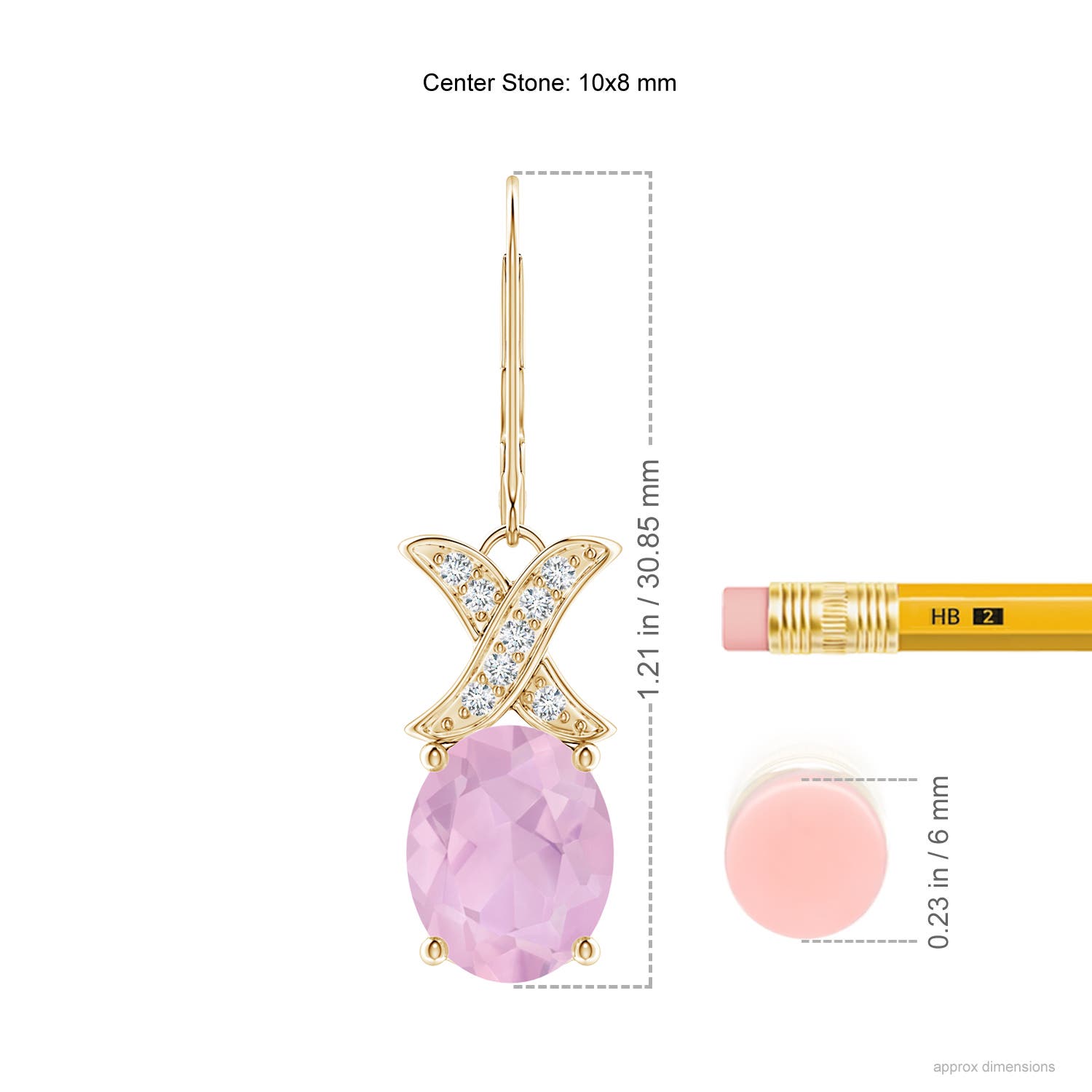 AAAA - Rose Quartz / 4.53 CT / 14 KT Yellow Gold