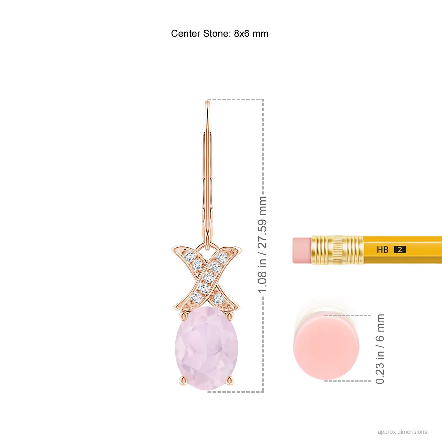 A - Rose Quartz / 2.08 CT / 14 KT Rose Gold