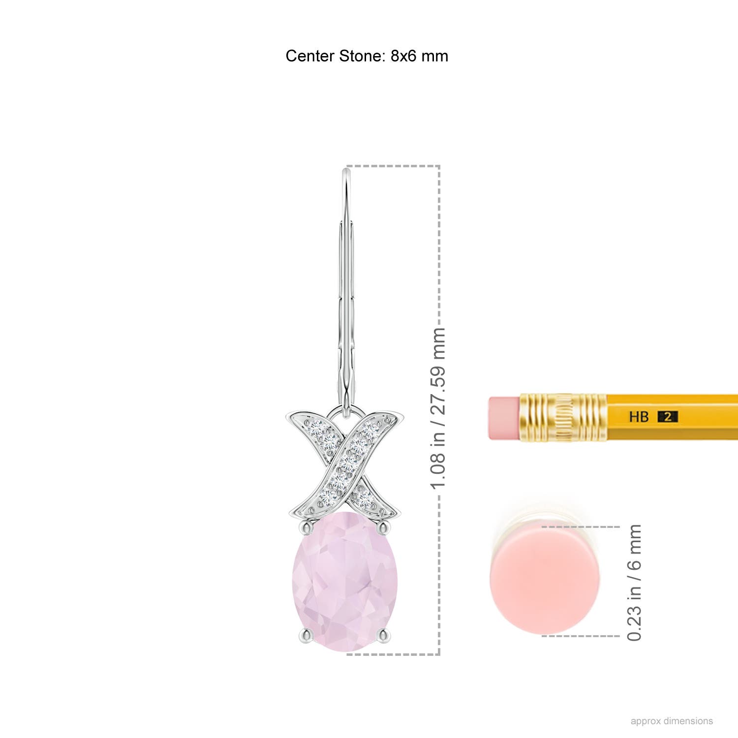 A - Rose Quartz / 2.08 CT / 14 KT White Gold