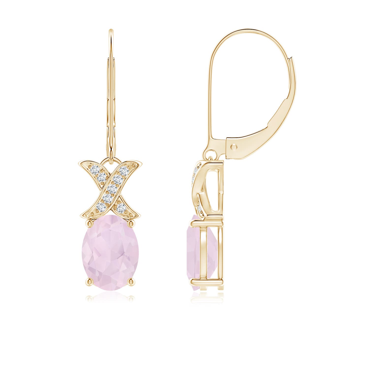 A - Rose Quartz / 2.08 CT / 14 KT Yellow Gold