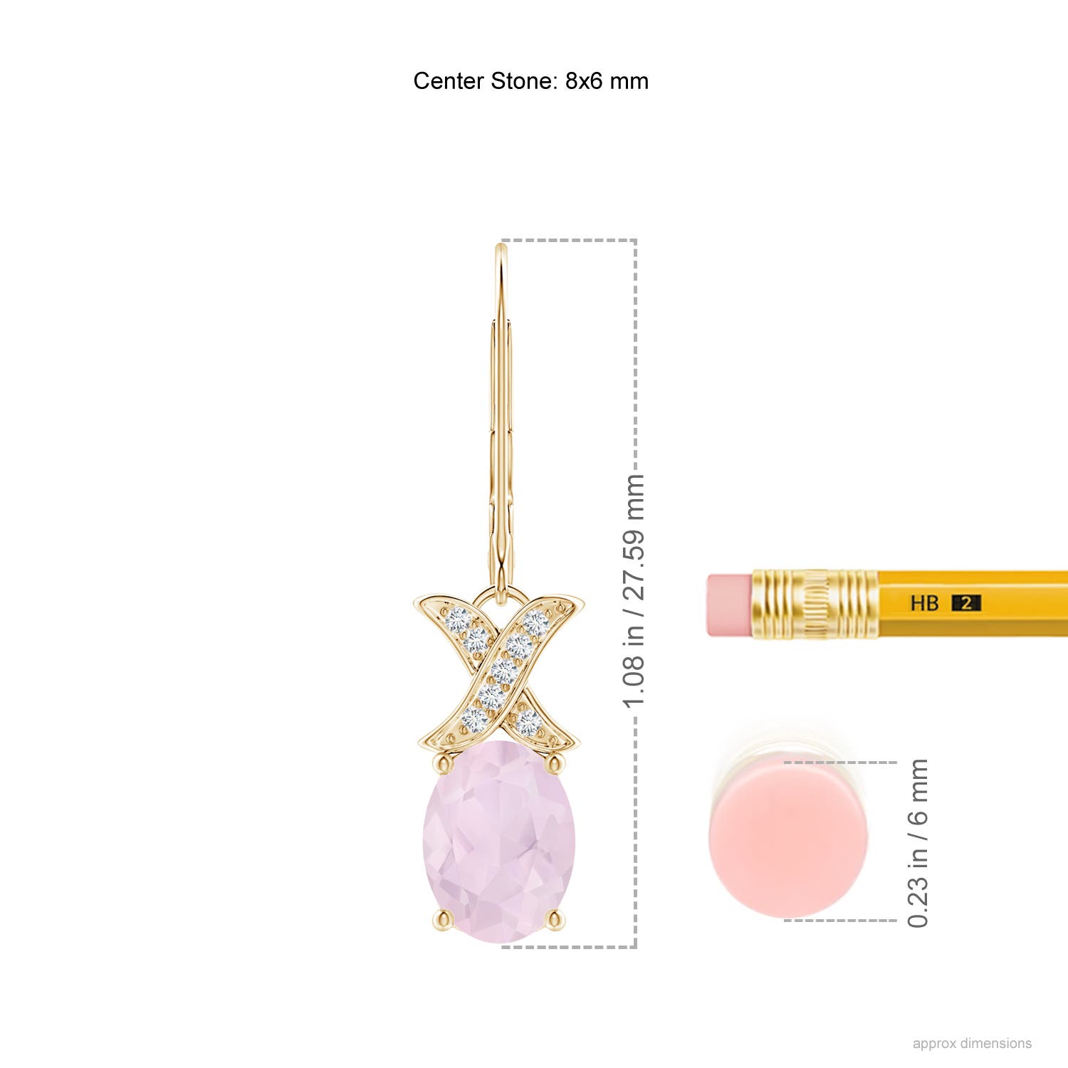 A - Rose Quartz / 2.08 CT / 14 KT Yellow Gold