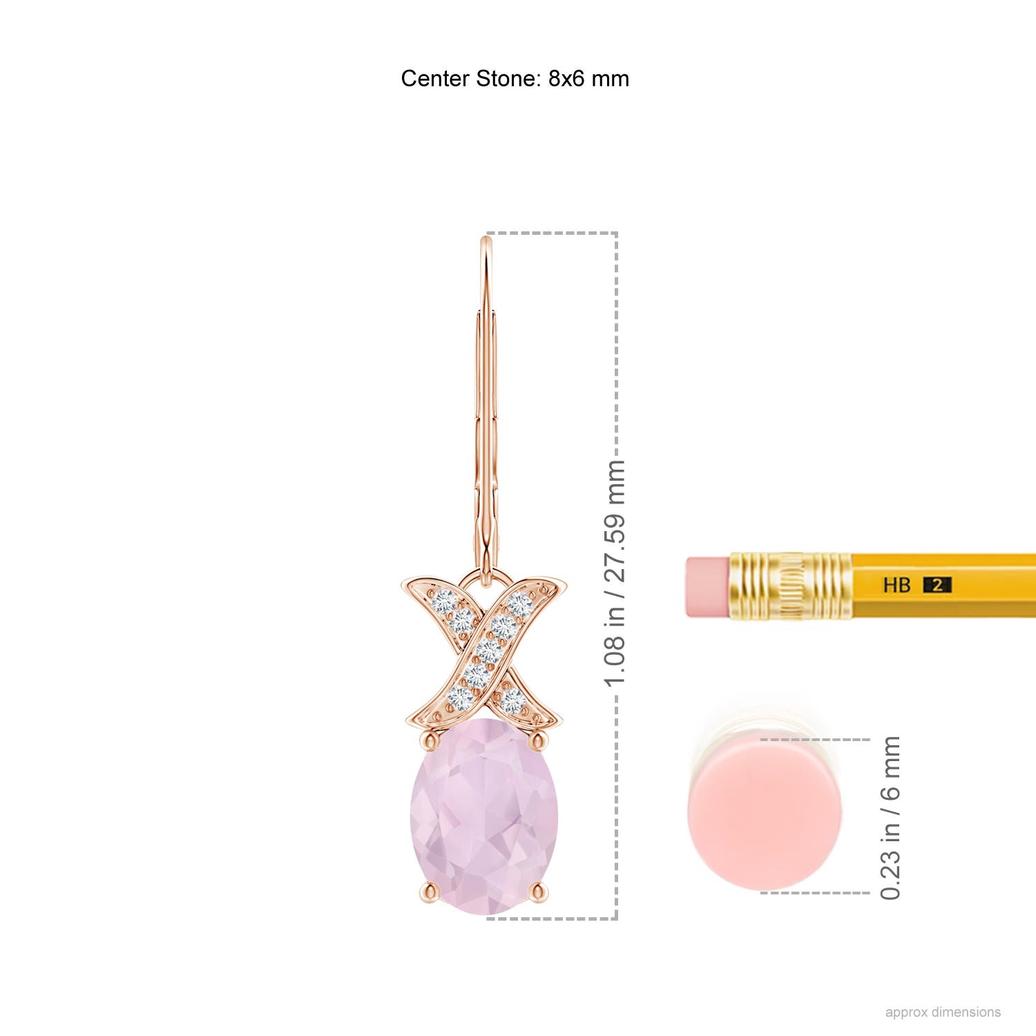 AA - Rose Quartz / 2.08 CT / 14 KT Rose Gold