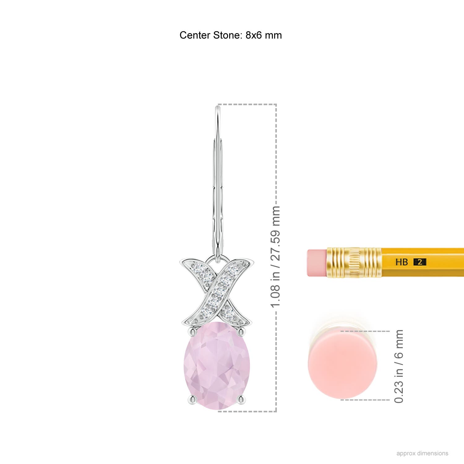 AA - Rose Quartz / 2.08 CT / 14 KT White Gold