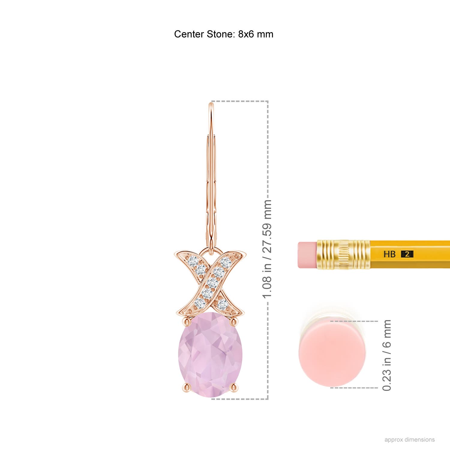 AAA - Rose Quartz / 2.08 CT / 14 KT Rose Gold